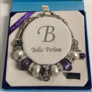 Bella Perlina Purple Charm Bracelet